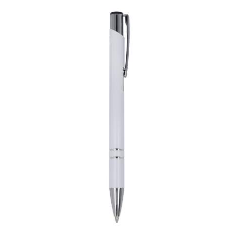 Die aus recyceltem Aluminium gefertigte Version unseres beliebten Alicante-Kugelschreibers mit glänzender Oberfläche; ein eleganter Aluminium-Kugelschreiber mit zwei Ringen im Korpus, die ihm eine besondere Note verleihen. Der Stift wird mit schwarzer Schreibtinte geliefert.