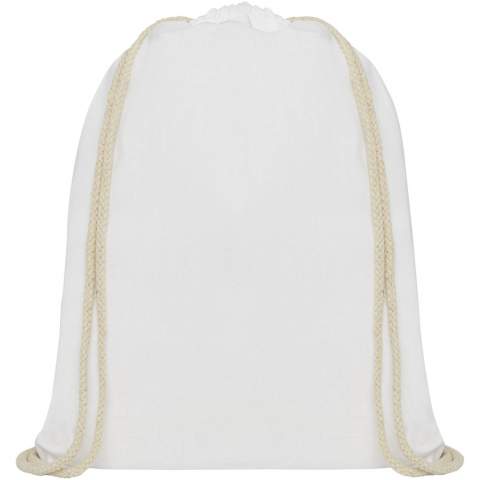 Large main compartment with cotton drawstring closure. Resistance up to 5 kg weight. 