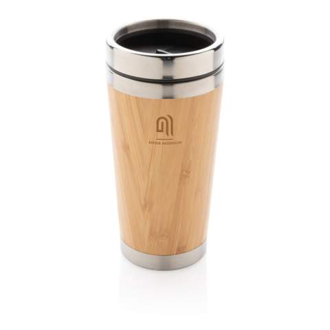 Mug 450ml extérieur en bambou et intérieur en acier inoydable 304. Garde le chaud jusqu’à 3h et le froid jusqu’à 6h.<br /><br />HoursHot: 3<br />HoursCold: 6
