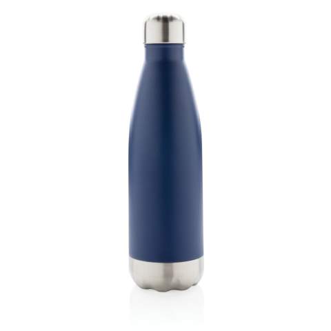 Elevate your daily water intake with this vacuum insulated stainless steel bottle. The bottle keeps chilled beverages cold for up to 15 hours and hot drinks warm for up to 5 hours. With a base that fits in most cup holders, this sleek looking water bottle will keep you hydrated on the go wherever you are. Capacity 500ml.<br /><br />HoursHot: 5<br />HoursCold: 15