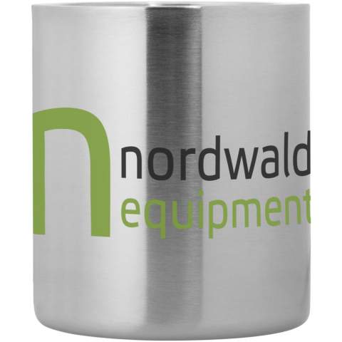Whether while camping, glamping or on a trekking trip, the Alps 200 ml insulated mug is a great companion during any outdoor activity. The ear handle of the mug is a carabiner and thus easy to attach to almost any backpack. The stainless steel material makes the Alps mug easy to clean and highly resistant to corrosion. Thanks to the double-walled design, hot drinks stay hot a little longer than they would in a regular mug. There are several options for placing a logo, making this mug look even more striking than it already does.