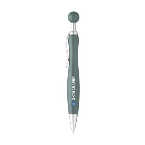 Stylo à encre bleue avec bouton-poussoir original.