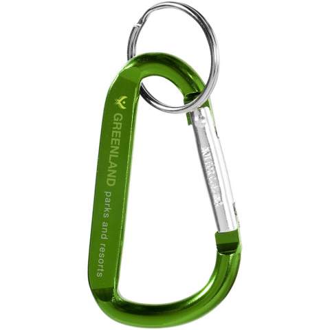 The Timor carabiner keychain is very handy since it can be attached to a backpack. It is made of lightweight and strong aluminium and has a striking metallic finish. Timor offers various options for adding a visible logo. The carabiner is not suitable for climbing.