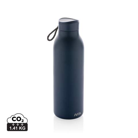 The Avior RCS Recycled stainless steel vacuum bottle is designed for long-lasting enjoyment of your drinks! The double-wall recycled stainless steel vacuum construction keeps beverages chilled for up to 20 hours or warm for up to 10 hours. This bottle fits most standard car cup holders so you can bring it with you anywhere. Made with RCS (Recycled Claim Standard) certified recycled materials. RCS certification ensures a completely certified supply chain of the recycled materials. Total recycled content: 82% based on total item weight. BPA free. Capacity 500ml. Including FSC®-certified kraft packaging. Repurpose the box into a phone holder, pencil holder or flower pot!<br /><br />HoursHot: 10<br />HoursCold: 20