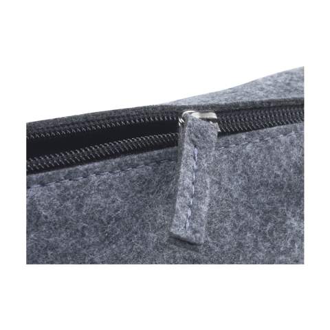 WoW! Trousse à crayons en feutre RPET résistante. Avec une fermeture éclair. Certifié GRS. Matière recyclée totale : 80%.