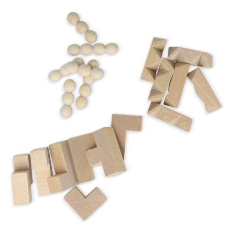 This sustainable set includes three engaging mind games: a star puzzle, a pyramid puzzle, and a 3D cube puzzle, all made from FSC wood. They come packaged in an FSC wooden box, making it an ideal choice for enhancing problem-solving skills.