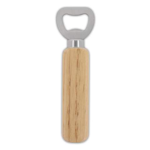 Handlicher Flaschenöffner aus Stahl und Holz.