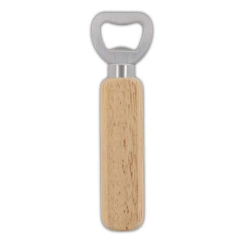 Handlicher Flaschenöffner aus Stahl und Holz.