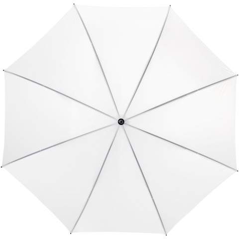 The 30" Yfke umbrella has enough space to keep 2 persons dry. It is made of water- and colour resistant polyester, and has a super-strong, lightweight fibreglass shaft and metal ribs. The EVA foam handle makes the umbrella comfortable to hold. In addition to this, it offers multiple options for placing logos or other messages and is available in various colours.
