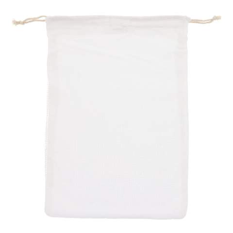 Reduzieren Sie die Anzahl der Plastiktüten im Supermarkt, indem Sie Ihren eigenen Lebensmittelbeutel verwenden. Diese Baumwolltasche mit Netz ist bestens für Obst und Gemüse geeignet. Verwenden Sie ihn immer wieder und wenn er schmutzig ist, waschen Sie ihn einfach bei niedrigen Temperaturen (könnte einlaufen).