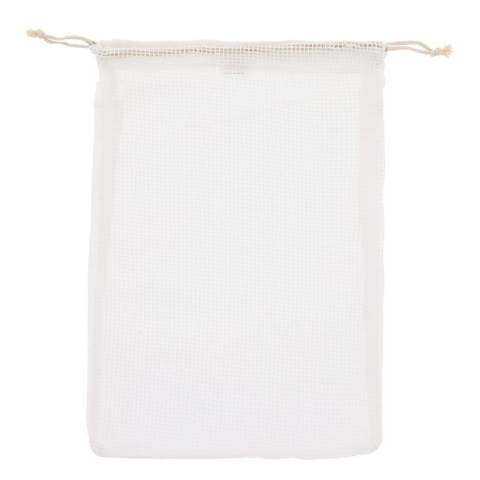 Reduzieren Sie die Anzahl der Plastiktüten im Supermarkt, indem Sie Ihren eigenen Lebensmittelbeutel verwenden. Diese Baumwolltasche mit Netz ist bestens für Obst und Gemüse geeignet. Verwenden Sie ihn immer wieder und wenn er schmutzig ist, waschen Sie ihn einfach bei niedrigen Temperaturen (könnte einlaufen).