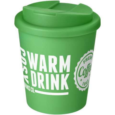Double-wall insulated tumbler with a secure twist-on spill-proof lid. The lid clips closed to better prevent spillages, and is manufactured without silicone for a full recyclable mug. Volume capacity is 250 ml. You can mix and match colours to create your perfect mug. Made in the UK. EN12875-1 compliant, dishwasher safe, and microwave safe. Packed in a recycled PE plastic bag.