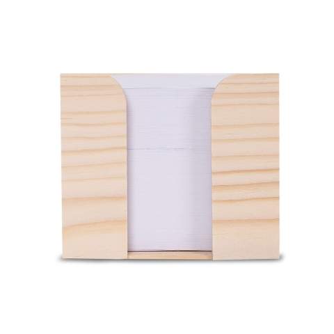 Rustic wooden box with approximately 650 sheets of 100% recycled paper of 90g/m².