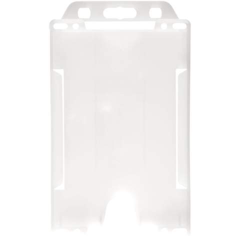 Porte-cartes de portrait en plastique recyclé. Idéal pour les expositions, les lieux de travail et les événements de réseautage. Convient aux laissez-passer de taille standard (carte de visite et carte de crédit). En raison de la nature du plastique recyclé, les nuances de couleur peuvent varier légèrement et il peut y avoir des taches de couleur. Fabriqué au Royaume-Uni.