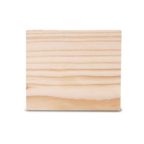Rustic wooden box with approximately 650 sheets of 100% recycled paper of 90g/m².