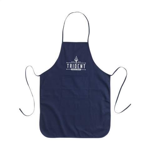 WoW! ECO apron made from 98% recycled cotton and 2% cottion (170 g/m²). With a front pocket. Durable and environmentally friendly.