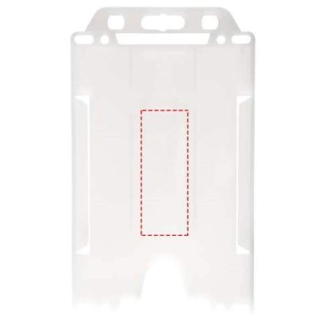 Porte-cartes de portrait en plastique recyclé. Idéal pour les expositions, les lieux de travail et les événements de réseautage. Convient aux laissez-passer de taille standard (carte de visite et carte de crédit). En raison de la nature du plastique recyclé, les nuances de couleur peuvent varier légèrement et il peut y avoir des taches de couleur. Fabriqué au Royaume-Uni.