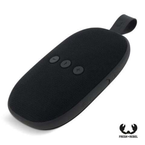 This portable Bluetooth speaker is made to take anywhere. The rounded shapes and flat design of this Bold X is made of waterproof (IPX7) material and has a battery life of 8 hours. The Rockbox Bold X has clear sound and powerful bass, and you can connect it to another Bold X for stereo listening.