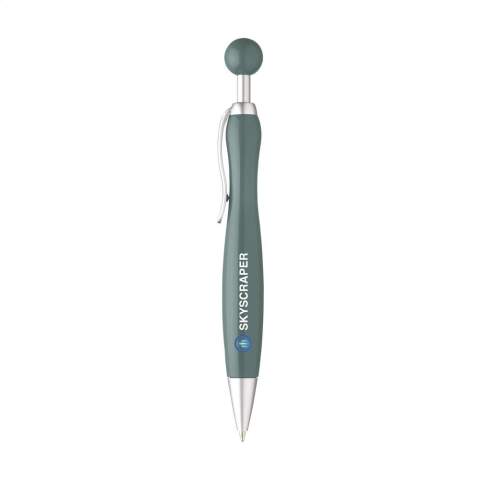 Stylo à encre bleue avec bouton-poussoir original.