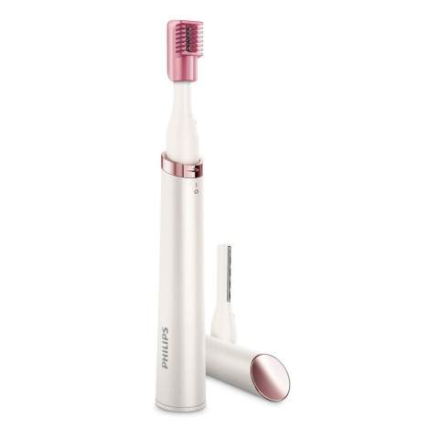 Avec cette tondeuse de précision Pen, vous pouvez vous assurer que votre visage est lisse à tout moment et en tout lieu. Cette tondeuse de voyage Philips est un outil discret qui vous permet d'éliminer rapidement et facilement les poils du corps et du visage, même les plus petits, lorsque vous êtes en déplacement. Pour plus d'hygiène, elle est livrée avec un étui et une brosse de nettoyage. Elle se glisse dans n'importe quel sac et fonctionne sur piles. Vous pouvez l'emporter partout avec vous. Pile AAA incluse.