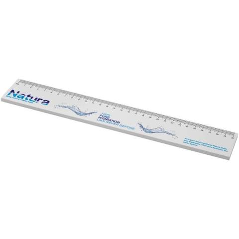 Sticky-Mate® recycelte Haftnotizen mit selbstklebendem 80 g/m2 Papier. Diese Haftnotizen haben auf jeder Seite ein aufgedrucktes 30 cm Lineal, ideal für schnelle Messungen und Notizen. Erhältlich in 2 Größen (25/50 Blatt).