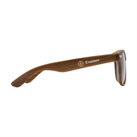 Lunettes de soleil classiques imitation bois. Protection UV 400 (selon les normes européennes).