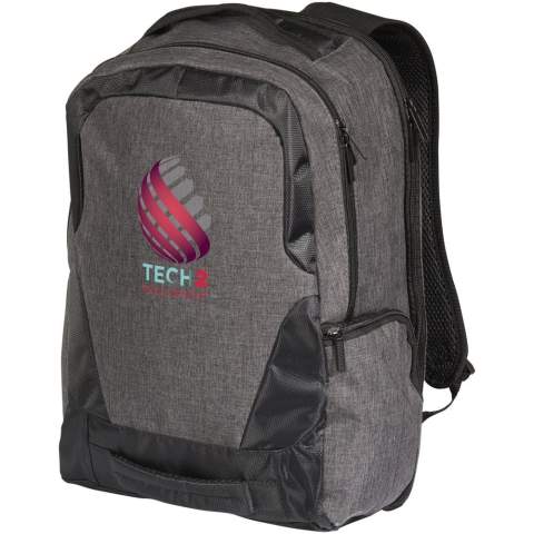Een slanke, 17 inch laptoprugzak met USB poort en kabel. Uitgerust met RFID bescherming in zijvak en extra ritsvakken. De handgrepen aan de boven en voorkant en de gewatteerde schouderbanden zorgen ervoor dat je hem makkelijk kunt dragen. Er kunnen kleine variaties voorkomen in de kleur van het eigenlijke product, vanwege de aard van de kleurstoffen, de weefsels en de bedrukking.