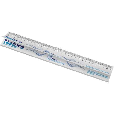 Sticky-Mate® recycelte Haftnotizen mit selbstklebendem 80 g/m2 Papier. Diese Haftnotizen haben auf jeder Seite ein aufgedrucktes 30 cm Lineal, ideal für schnelle Messungen und Notizen. Erhältlich in 2 Größen (25/50 Blatt).