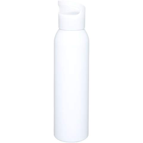 L'accrocheuse bouteille de sport Sky est fabriquée en aluminium, un matériau durable et léger. Le mécanisme de vissage garantit que le couvercle s'ouvre et se ferme en douceur, et il est doté d'une poignée intégrée pour un transport facile. La bouteille d'eau est à paroi simple et peut contenir jusqu'à 650 ml de boisson. Autre point pratique, la Sky se glisse dans la poche latérale de la plupart des sacs à dos et dans la plupart des porte-gobelets de voiture.
