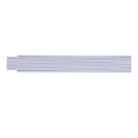Ten section folding ruler with a total length of 2 meters. Durable and portable, ideal for both professional and DIY projects. The ruler has a shock resistant coating and extra strong, stainless steel hinges. With integrated angle schema and locking angle of 180°. CE-certified and accuracy class 3. Made in Europe.
