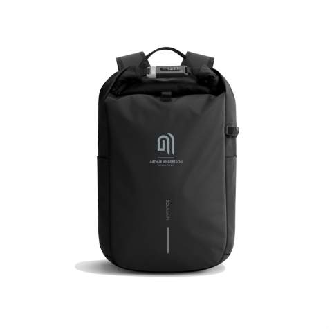 Le nouveau sac à dos antivol Urban est le compagnon de voyage idéal, garantissant sécurité et commodité. En enroulant le compartiment principal et en le sécurisant à l'aide de la serrure à combinaison renforcée, le sac à dos offre une fermeture complète, qui peut également être utilisée pour verrouiller le sac autour d'un objet fixe. Poches cachées au dos. Le sac est équipé d'une poche latérale pour bouteille d'eau. À l'intérieur, des compartiments rembourrés accueillent un ordinateur portable de 16 pouces et des poches en filet permettent d'organiser vos articles essentiels. Fabriqué avec du polyester recyclé Aware™ traçable et fini avec un revêtement PU résistant à l'eau au toucher doux. 11 % de contenu recyclé. Modèle déposé®.<br /><br />FitsLaptopTabletSizeInches: 16.0<br />PVC free: true
