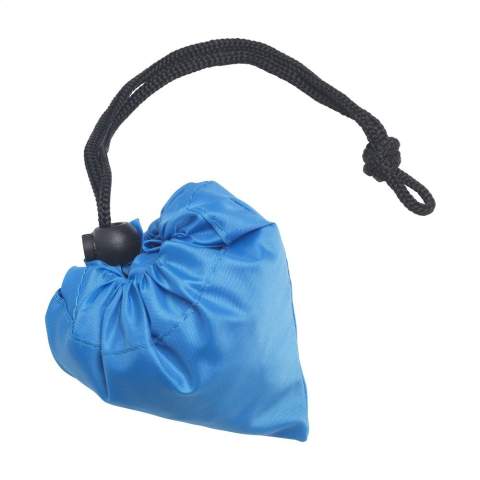 WoW! Faltbare, geräumige Einkaufstasche aus RPET-Polyester, aus recycelten PET-Flaschen. Mit doppeltem Tragegurt. Im Handumdrehen von Beutel zur Tasche und umgekehrt. Maße entfaltet: 42 x 38 cm. GRS-zertifiziert. Recyceltes Material insgesamt: 90%.