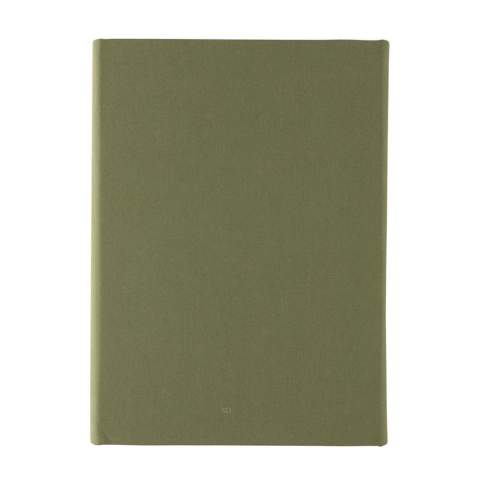 Carnet A5 en rPET Aware™. Le carnet contient 64 feuilles/128 feuilles de papier ligné 80gm/s de couleur crème. À l'intérieur, vous trouverez 1 grande pochette, 2 emplacements pour cartes et un passant stylo. Fermeture magnétique. Avec le traceur AWARE™ qui valide l'utilisation authentique de matériaux recyclés. Chaque portefeuille a réutilisé 6,5 bouteilles PET de 0,5L. 2 % des recettes de chaque produit Impact vendu seront reversés à Water.org. Sans PVC.<br /><br />NotebookFormat: A5<br />NumberOfPages: 128<br />PaperRulingLayout: Pages lignées