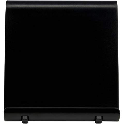 Phone and tablet stand compatible with all major phones and tablets that are less than 12mm thick, including iPhone, iPad, Samsung Galaxy / Tab, Google Nexus, HTC, LG, Nokia Lumia, and OnePlus. The stand is easily adjustable for multiple viewing angles. Large print area on the front panel.