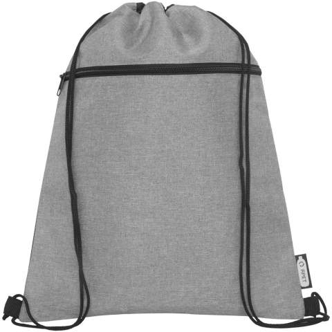 The Ross bag has a main compartment with drawstring closure in black colour. Designed with heathered colour effect in the front panel and black colour in the back panel. Features a zippered front pocket. Resistance up to 5 kg weight. There may be minor variations in the colour of the actual product due to the nature of the fabric dyes, weaves, and printing.