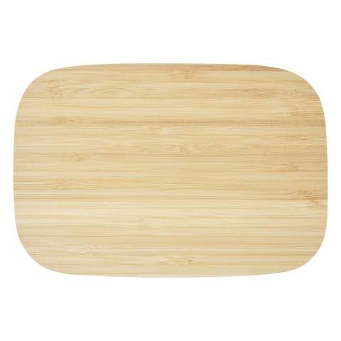 This stainless steel lunch box has a capacity of 700 ml, and a bamboo lid with a silicone sealing to keep the lunch box closed properly. Comes with an elastic band closure, keeping the lid securely in place for when on the go. The bamboo used is sourced and produced following sustainable standards. The container is dishwasher safe without the lid.