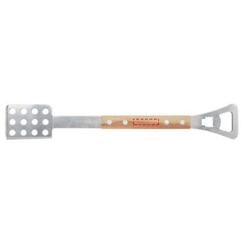 Dieses praktische 4-in-1 Grillset besteht aus einem Pfannenwender, einer Gabel, einem Dosen- und einem Flaschenöffner – alles aus Eichenholz und RCS-zertifiziertem Edelstahl. Dank der praktischen Handhabung ist das Set das perfekte Produkt für alle Grillfans. 