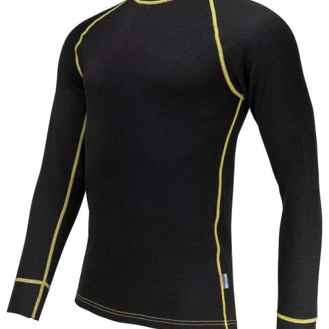 • functioneel thermisch ondergoed in mulesing vrije merino wol met ronde hals<br />• houdt je lichaam warm en droog in koude weersomstandigheden                                                            <br />• zacht en stretch materiaal voor optimale bewegingsvrijheid<br />• geen zijnaden om wrijving en irritatie te vermijden                                                                                      <br />• verlengd rugpand<br />• manchetten met duimgrip