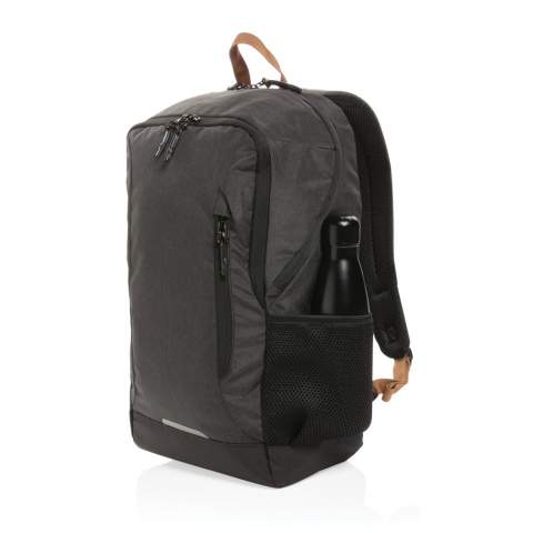 The Impact AWARE™ Urban outdoor backpack has more than enough room to accommodate your gear and has a great outdoor-inspired design. The backpack features a middle zipper compartment and a roomy main compartment. The front zipper pocket offers quick access to your daily essentials. The backpack is made with two tone 50% recycled polyester and the lining is 100% 150D recycled polyester. With AWARE™ tracer that validates the genuine use of recycled materials. Each bag saves 9.9 litres of water and has reused 16.65 0.5L PET bottles. 2% of proceeds of each Impact product sold will be donated to Water.org. PVC free.<br /><br />PVC free: true