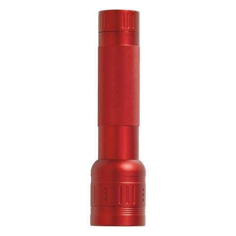 Prenez cette torche en aluminium compacte et légère avec vous lors d'un voyage de survie ou au camping. La torche à LED 3W est livrée dans une boite cadeau comprenant 3 piles AAA.