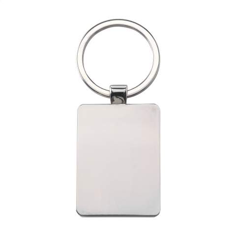 A rectangular, polished, metal keyring with bamboo wooden inlay and a sturdy keyring. Sustainable and responsible. Each item is supplied in an individual brown cardboard envelope.