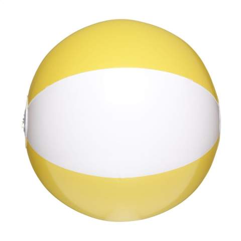 Inflatable beach ball. Printing only possible on the white segment.