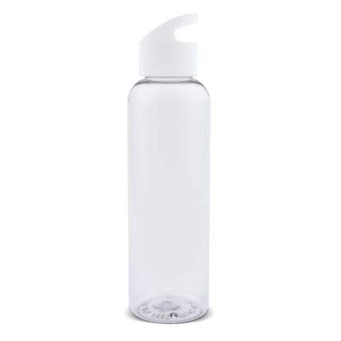 Enkelwandige lekvrije drinkfles gemaakt van R-PET materiaal en BPA vrij. Alleen geschikt voor koude, niet-koolzuurhoudende dranken.