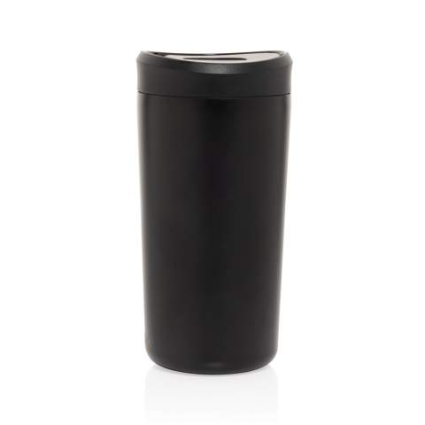 Meet the Alix—the ultimate coffee companion, crafted for those who live life on the go. With an effortless one-click, one-hand opening, it’s designed for quick sips, making it perfect for your morning drive or daily commute. The sleek, easy-clean lid complements its body, made from premium RCS-certified recycled steel, blending lower impact with style. At 400ml, it’s the ideal size for your favorite hot drinks. Packaged in eco-friendly FSC®-certified kraft paper, the box is more than just packaging—it transforms into a chic phone stand, pencil holder, or even a mini flower pot. Total recycled content: 66%, based on the item’s total weight.<br /><br />HoursHot: 5<br />HoursCold: 15
