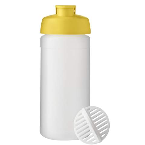 Bouteille de sport à simple paroi avec boule de shaker pour assurer un mélange homogène des boissons protéinées. Dispose d’un couvercle antifuite avec fermeture à clapet. Capacité de 500 ml. Fabriquée au Royaume-Uni. Sans BPA. Conforme à la norme EN12875-1. Lavable au lave-vaisselle.