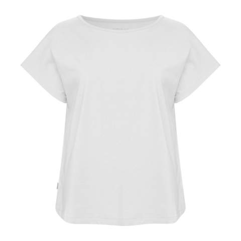 Elegante top in een ruimvallend model met een mooie val. Holle mouw en decoratieve boothals met bies. Gedrukt label op de achterkant van de nek.