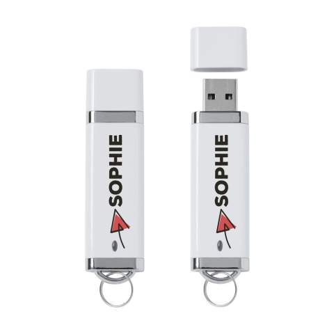 Aus Vorrat lieferbar! USB-Stick, um Daten handlich und sicher zu speichern. Mit Telefonanhänger. Sofort einsetzbar durch das Plug & Play-System. Verwendbar unter Windows und Mac. Pro Stück in einer Pappschachtel.