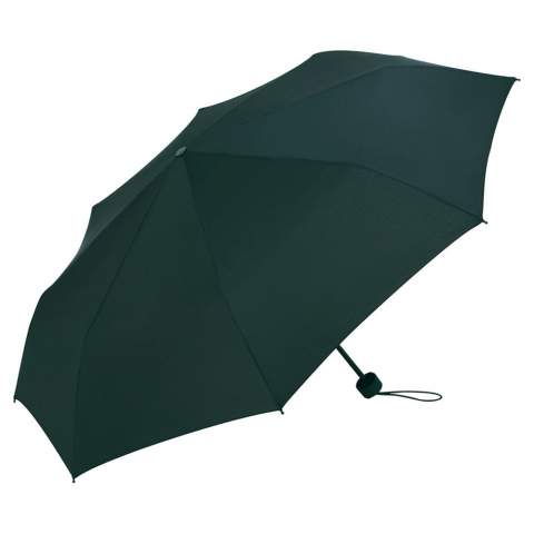 Attractively priced manual opening pocket umbrella Easy to handle thanks to sliding safety runner, windproof features for higher frame flexibility and stability in windy conditions, Soft-Touch handle with elastic loop and promotional labelling option