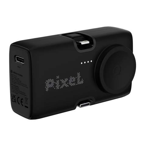 De San Diego is een lichte maar krachtige  20Wpowerbank van 5000 mAh. Met dubbele snelle oplaadopties kun je opnieuw opladen via de geïntegreerde iOS-connector (voor iPhone 14 en ouder). Laadt je telefoon op zonder dat je kabels hoeft mee te nemen! Je kunt zelfs twee apparaten tegelijkertijd opladen. Alle uitgangen bieden ultrasnel 20W opladen om tot 50% op te laden in minder dan 30 minuten. Inclusief een USB-C input om de powerbank snel op te laden. Het wordt geleverd met een geïntegreerde horlogelader om alle recente Apple Watch-modellen op te laden. Het beschikt ook over een geïntegreerde standaard om je telefoon op te laden terwijl je films kijkt of naar muziek luistert. Gemaakt van RCS gerecycled ABS en gerecycled PC, bedraagt het totale gerecyclede gehalte 24% op basis van het totale gewicht van het artikel. PVC-vrij en verpakt in een doos met verminderd plastic gebruik.<br /><br />PowerbankCapacity: 5000<br />PVC free: true