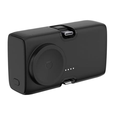 De San Diego is een lichte maar krachtige  20Wpowerbank van 5000 mAh. Met dubbele snelle oplaadopties kun je opnieuw opladen via de geïntegreerde iOS-connector (voor iPhone 14 en ouder). Laadt je telefoon op zonder dat je kabels hoeft mee te nemen! Je kunt zelfs twee apparaten tegelijkertijd opladen. Alle uitgangen bieden ultrasnel 20W opladen om tot 50% op te laden in minder dan 30 minuten. Inclusief een USB-C input om de powerbank snel op te laden. Het wordt geleverd met een geïntegreerde horlogelader om alle recente Apple Watch-modellen op te laden. Het beschikt ook over een geïntegreerde standaard om je telefoon op te laden terwijl je films kijkt of naar muziek luistert. Gemaakt van RCS gerecycled ABS en gerecycled PC, bedraagt het totale gerecyclede gehalte 24% op basis van het totale gewicht van het artikel. PVC-vrij en verpakt in een doos met verminderd plastic gebruik.<br /><br />PowerbankCapacity: 5000<br />PVC free: true